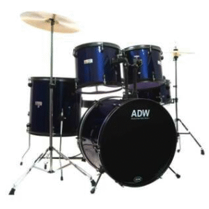 American Drum Works Nebula 5-Piece Drum Set - Blue w/Hardware + Throne